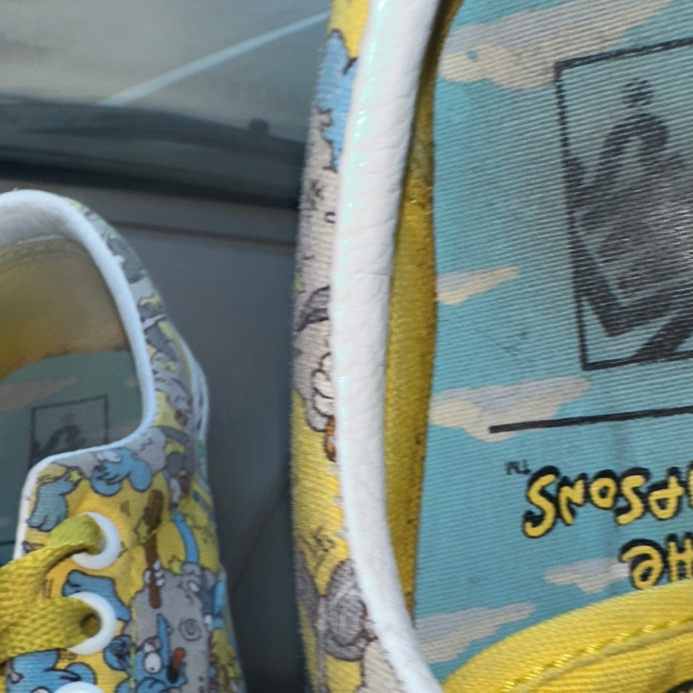 Vans Kids Simpson Cartoon Print Sneakers - Yellow and Gray men's 4.0 women 5.5 - Picture 6 of 10